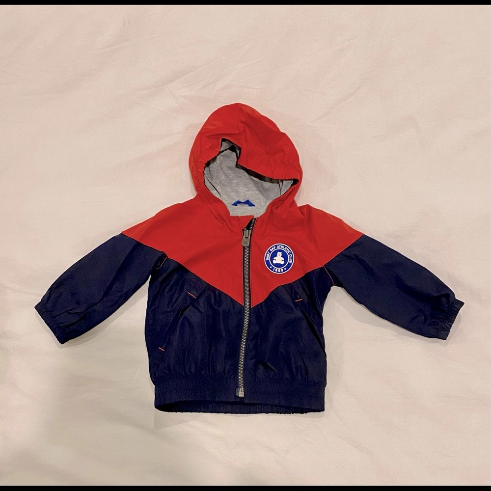 Baby Gap blue and red jersey lined windbreaker size 6-12 mos